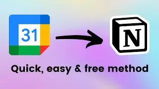 How to sync your Google Calendar events with Notion in less than 5mn! (w/ Integromat)