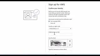 Create Amazon Web services (AWS) Free Tier Account