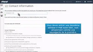 cPanel : comment faire pour que vos informations de contact restent à jour