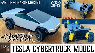 DIY Tesla Cybertruck RC Model | Arduino RC Truck | Chassis Making | Part 02