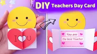 Happy Teachers Day Card making ❤️ DIY Teacher's day greeting Card at home | Teachers day card 2024