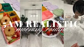 5AM REALISTIC MORNING ROUTINE | MOM OF 4 | BREAKFAST, LUNCH PREP | WatchCrissyWork