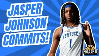 REACTION: Jasper Johnson commits to KENTUCKY!! | Mark Pope's first BIG recruiting win! | FIELD OF 68