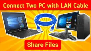 How to connect two computers by lan cable | Connect two computers via ethernet cable in hindi