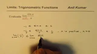 Limit of Trigonometric Function at Infinity using Squeezing technique