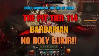 Diablo IV Season 4 Bash Barbarian Pit Tier 114 (No Holy Elixir)