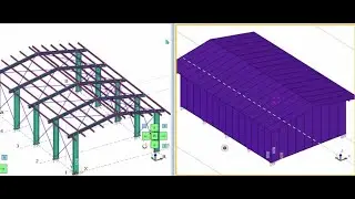 Tekla Structure Shedded Building model I BIM Model I 3D Model I Learndailyteam I Factory Building