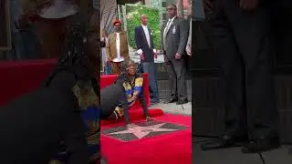 Tupac’s sister, Sekyiwa Shakur, accepts his star on the Hollywood Walk of Fame