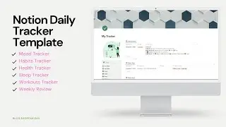 Notion Template Daily Tracker | Mood | Habits | Health | Sleep | Workouts 2023-2024