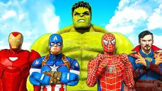 BIG HULK VS THE AVENGERS - IRON MAN, CAPTAIN AMERICA, DOCTOR STRANGE, SPIDER-MAN VS HULK