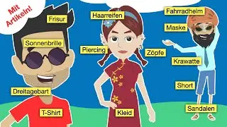 Clothes Vocabulary. Learn German A1 A2.