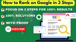 How to Rank Website on Google First Page in 3 Steps | Rank on Google | @Seosmartkey