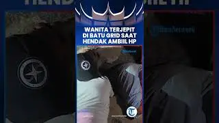 Wanita Terjepit di Batu Grid saat Hendak Ambil HP