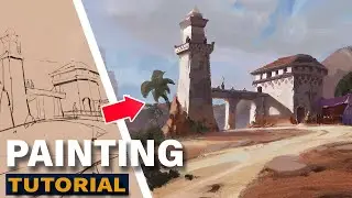 Concept Art Environment Process (Digital Painting Tutorial)