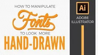 How to make a font look hand drawn & Opentype Illustrator Tutorial - Graphic Design How to