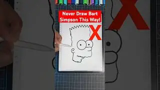 Never Draw Bart Simpson This Way! 😡 #art #drawing #shorts