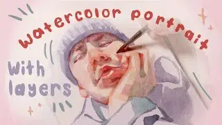 How to mix colors | Watercolor Portrait Painting | Paint and chat