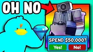 GIVING my GIRLFRIEND 50,000 GEMS and She Bought THIS... (Toilet Tower Defense)