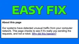 How To Fix Our Systems Have Detected Unusual Traffic from Your Computer Network