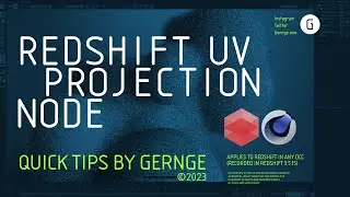 Gernge Quick Tips - Redshift UV Projection Node | Cinema 4D Redshift