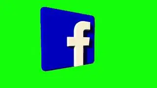 Green Screen 3D Facebook logo