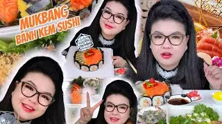 MUKBANG BÁNH SINH NHẬT SUSHI | HOÀNG LAM FOODIE