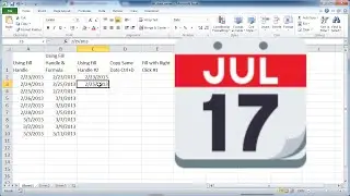 Fill in a Series of Dates in Excel