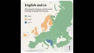 Most popular language studied on Duolingo! #map #language #duolingo #europe #youtubeshorts