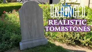 We made Realistic Looking Halloween Tombstones