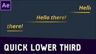 Tutorial 05: Simple Lower Third in After Effects - quick in and out ✔