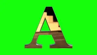 Alphabet A 3D text green screen loop animation stock footage HD - free Download Stock Footage