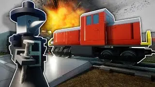 We Tried To Crash the Lego Train with SCP 049 in Brick Rigs Multiplayer