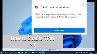 How to Enable TPM 2.0 |  Solve this PC can't run windows 11,how to enable AMT