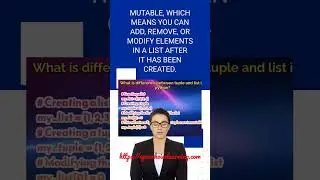 Python Interview Question 2👉What is difference between list and tuple in python?#shortvideo#shorts