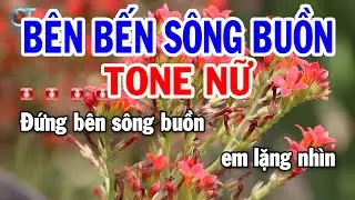 Karaoke Bên Bến Sông Buồn Tone Nữ ( C#m ) Nhạc Sống Mới || Karaoke Tuấn Cò