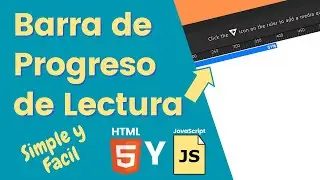 Barra de Progreso de Lectura en Javascript con Indicador