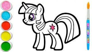 Twilight Sparkle & 5 More My Little Pony Drawing, Painting, Coloring for Kids and Toddlers 