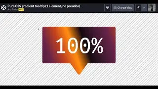 Pure CSS gradient tooltip