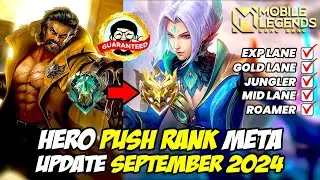 HERO META MOBILE LEGENDS UPDATE SEPTEMBER 2024 ❗ HERO PUSH RANK EPIC SAMPAI RANK MYTHIC WIN STREAK ❗
