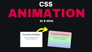 CSS Animation in 4 Minutes: Create Stunning Card Animations with Transform Property