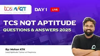 TCS NQT Aptitude Questions and Answers | TCS NQT Preparation 2025 Batch