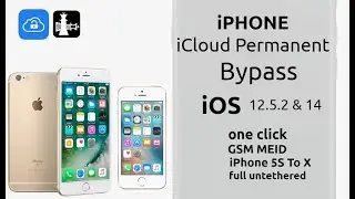 iPhone iCloud Permanent Bypas ios 12.5.2 and 14 | one click | 5S To X 2021