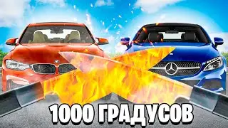 MERCEDES vs BMW - КТО ПРОЧНЕЕ ПРОТИВ РАСКАЛЕННОГО НОЖА В BeamNG.drive