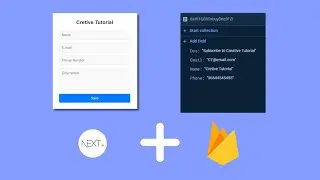 How To Send User Form Data To Firebase Firestore Database Using Next JS | firebase database