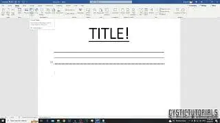 How To Insert A Line In Word (All Shortcuts) | FULL GUIDE