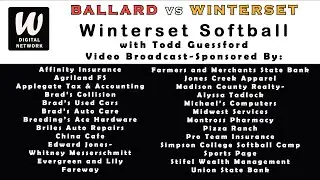 Varsity Softball-Ballard vs Winterset