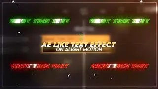 After effects like Text effect on alight motion (+Preset)