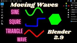 Sine Wave, Square Wave and Triangle Wave in blender | Sine, squre & triangle in blender 2.9