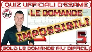 LE DOMANDE IMPOSSIBILI  #5 - ESAME TEORICO PATENTE: 3 DOMANDE CON UN’ALTISSIMA PERCENTUALE D’ERRORE