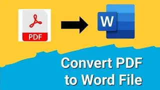 How to convert pdf to word file kaise convert karen